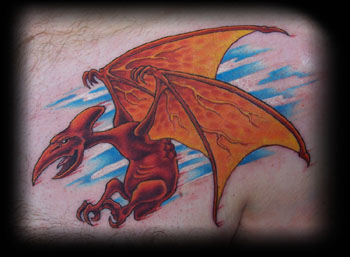 Looking for unique  Tattoos? red terradactyl